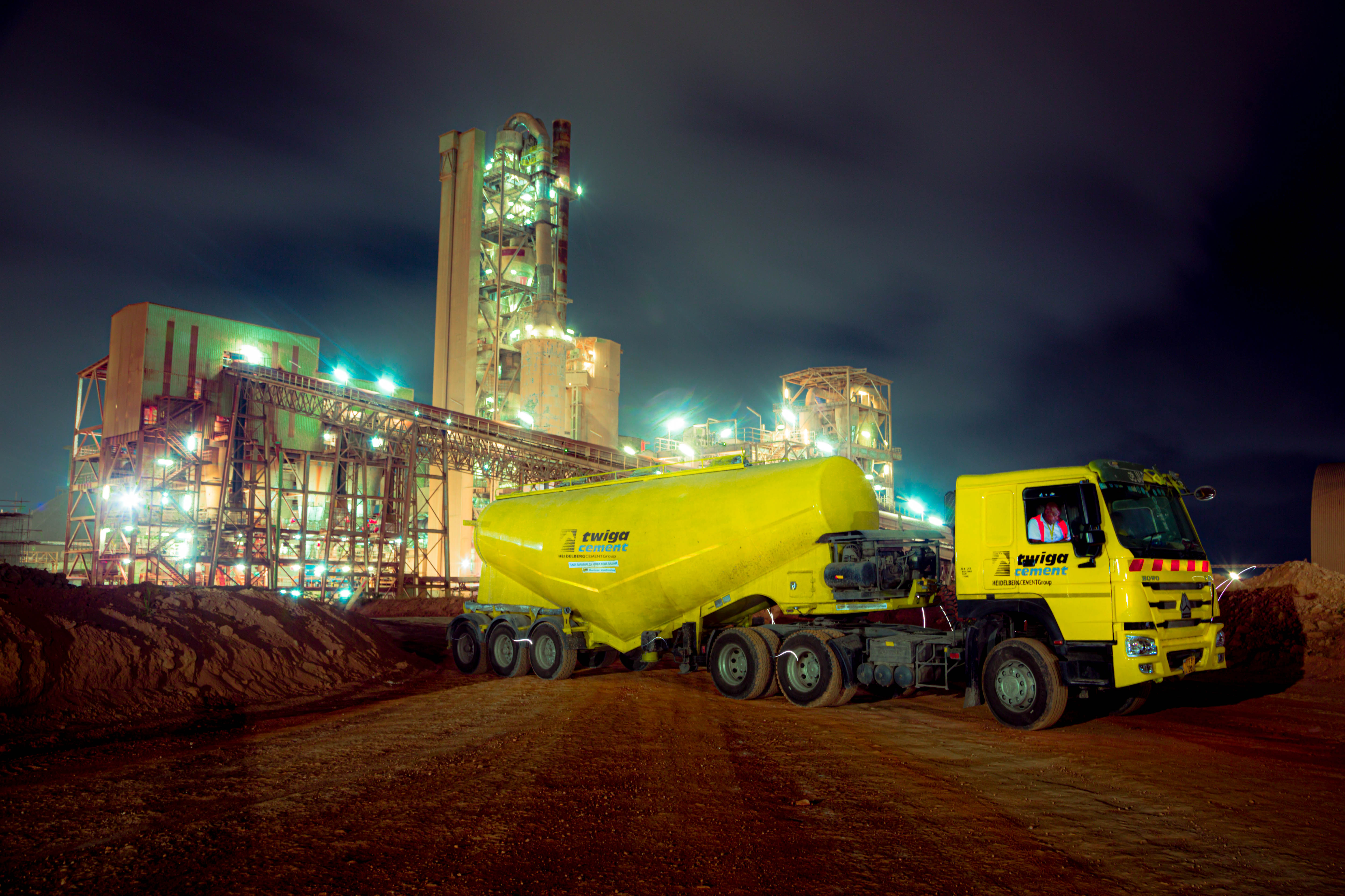 Bulker in front of the factory
